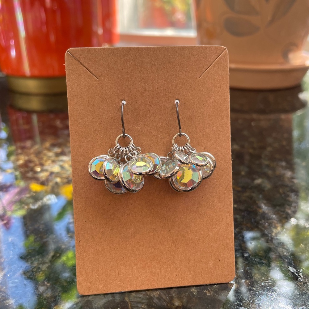Vintage Iridescent Dangle Earrings